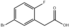 5-BROMO-2-FLUOROPHENYLACETIC ACID 구조식 이미지