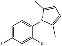 1-(2-bromo-4-fluorophenyl)-2,5-dimethyl-1H-pyrrole 구조식 이미지