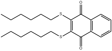 2,3-BIS(N-HEXYLTHIO)-1,4-NAPHTHALENEDIONE Structure