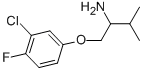 1-[(3-CHLORO-4-FLUOROPHENOXY)METHYL]-2-METHYLPROPYLAMINE Structure