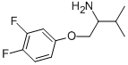 1-(3,4-DIFLUOROPHENOXY)-3-METHYL-2-BUTANAMINE Structure