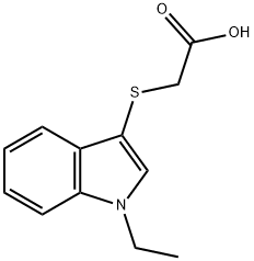 (1-ETHYL-1H-INDOL-3-YLSULFANYL)-ACETIC ACID Structure