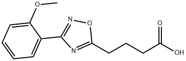 4-[3-(2-METHOXY-PHENYL)-[1,2,4]OXADIAZOL-5-YL]-BUTYRIC ACID 구조식 이미지