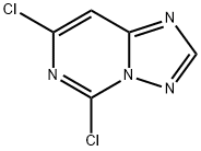 5,7-디클로로-[1,2,4]트리아졸로[1,5-c]피리미딘 구조식 이미지