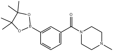 3-(4-METHYLPIPERAZINE-1-CARBONYL)PHENYLBORONIC ACID, PINACOL ESTER 구조식 이미지