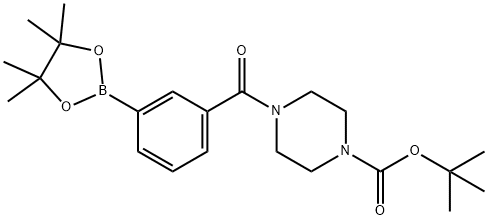 3-(4-BOC-PIPERAZINE-1-CARBONYL)벤젠보론산피나콜에스테르 구조식 이미지