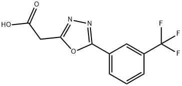 [5-(3-Trifluoromethyl-phenyl)-[1,3,4]oxadiazol-2-yl]acetic acid Structure