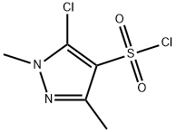 5-CHLORO-1,3-DIMETHYLPYRAZOLE-4-SULFONYL CHLORIDE Structure