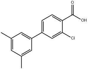 2-클로로-4-(3,5-디메틸페닐)벤조산 구조식 이미지