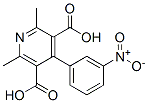 2,6-dimethyl-4-(3-nitrophenyl)pyridine-3,5-dicarboxylic acid           Structure