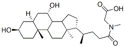 2-[[(4R)-4-[(3R,5S,7S,10R,13R,17R)-3,7-dihydroxy-10,13-dimethyl-2,3,4, 5,6,7,8,9,11,12,14,15,16,17-tetradecahydro-1H-cyclopenta[a]phenanthren -17-yl]pentanoyl]-methyl-amino]acetic acid 구조식 이미지