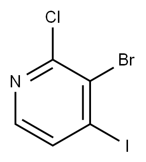 3-BROMO-2-CHLORO-4-IODOPYRIDINE Structure