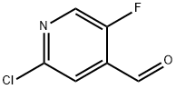 2-CHLORO-5-FLUORO-4-FORMYLPYRIDINE Structure