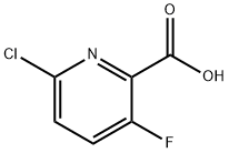 6-클로로-3-플루오로-피리딘-2-카복실산 구조식 이미지
