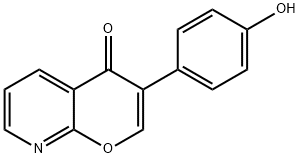 4H-Pyrano[2,3-b]pyridin-4-one, 3-(4-hydroxyphenyl)- 구조식 이미지