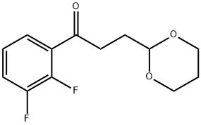 2',3'-DIFLUORO-3-(1,3-DIOXAN-2-YL)PROPIOPHENONE Structure