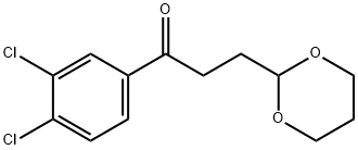 3',4'-DICHLORO-3-(1,3-DIOXAN-2-YL)-PROPIOPHENONE 구조식 이미지