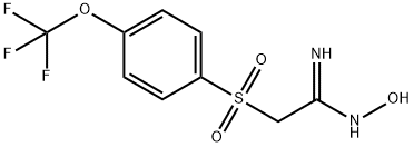 N'-hydroxy-2-{[4-(trifluoromethoxy)phenyl]sulfonyl}ethanimidamide Structure