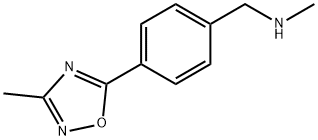 N-METHYL-[4-(3-METHYL-1,2,4-OXADIAZOL-5-YL)페닐]메틸아민 구조식 이미지