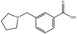 3-(피롤리딘-1-일메틸)벤조산 구조식 이미지