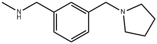 1-{3-[(METHYLAMINO)METHYL]BENZYL}PYRROLIDINE 90+%N-METHYL-3-(PYRROLIDIN-1-YLMETHYL)BENZYLAMINE 구조식 이미지