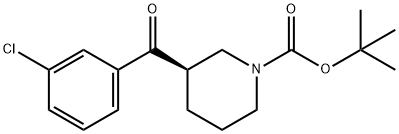(R)-tert-butyl 3-(3-chlorobenzoyl)piperidine-1-carboxylate Structure