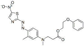 2-phenoxyethyl N-methyl-N-[3-methyl-4-[(5-nitro-2-thiazolyl)azo]phenyl]-beta-alaninate 구조식 이미지