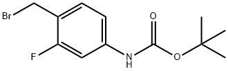 TERT-BUTYL 4-(BROMOMETHYL)-3-FLUOROPHENYLCARBAMATE Structure