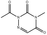 1,2,4-Triazine-3,5(2H,4H)-dione, 2-acetyl-4-methyl- (9CI) Structure