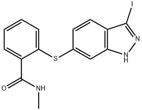 885126-34-1 BenzaMide, 2-[(3-iodo-1H-indazol-6-yl)thio]-N-Methyl-