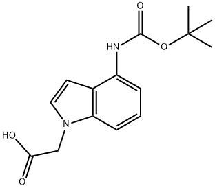 4-(Boc-aMino)-1-indoleacetic acid, 97% Structure