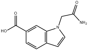 1-CarbaMoylMethylindole-6-carboxylic acid, 97% Structure