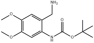 Tert-butyl 2-(aminomethyl)-4,5-dimethoxyphenylcarbamate Structure