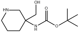 Tert-butyl 3-(hydroxymethyl)piperidin-3-ylcarbamate Structure