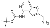 tert-Butyl 6-(aminomethyl)thieno[2,3-d]pyrimidin-4-ylcarbamate Structure