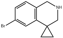 6'-Bromo-2',3'-dihydro-1'H-spiro[cyclopropane-1,4'-isoquinoline 구조식 이미지