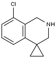 8'-CHLORO-2',3'-DIHYDRO-1'H-SPIRO[CYCLOPROPANE-1,4'-ISOQUINOLINE] Structure