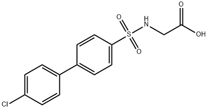 N-(4'-Chloro-4-biphenylylsulfonyl)glycine Structure