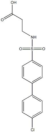N-(4'-氯-4-联苯基磺酰基)-beta-丙氨酸 Structure