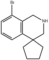 8'-BROMO-2',3'-DIHYDRO-1'H-SPIRO[CYCLOPENTANE-1,4'-ISOQUINOLINE] 구조식 이미지