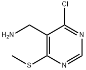 (4-Chloro-6-(methylthio)pyrimidin-5-yl)methanamine Structure