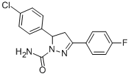 5-(4-Chlorophenyl)-3-(4-fluorophenyl)-4,5-dihydro-1H-pyrazole-1-carboxamide Structure