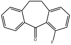 4-FLUORO-10,11-DIHYDRO-DIBENZO[A,D]CYCLOHEPTEN-5-ONE 구조식 이미지