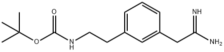 2-[3-(2-N-BOC-AMINO-ETHYL)-PHENYL]-ACETAMIDINE Structure