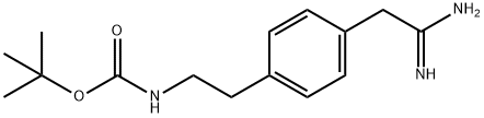 2-[4-(2-N-BOC-AMINO-ETHYL)-PHENYL]-ACETAMIDINE Structure