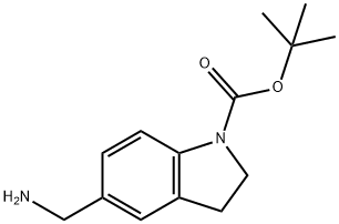 Tert-butyl 5-(aminomethyl)indoline-1-carboxylate Structure