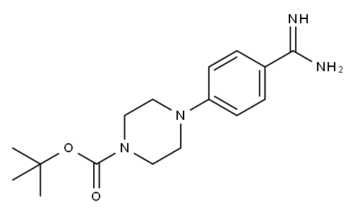 1-BOC-4-(4-CARBAMIMIDOYL-PHENYL)-PIPERAZINE Structure