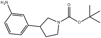 tert-부틸3-(3-아미노페닐)피롤리딘-1-카르복실레이트 구조식 이미지