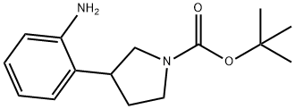 3차-부틸2-(1-아미노페닐)피롤리딘-XNUMX-카르복실레이트 구조식 이미지