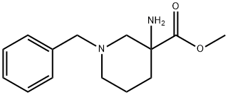 3-AMINO-1-BENZYL-PIPERIDINE-3-CARBOXYLIC ACID METHYL ESTER Structure